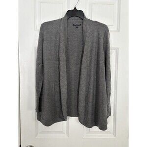 Eileen Fisher Petite Women’s Gray Cardigan Grey PP Small Petite Open Front Wool
